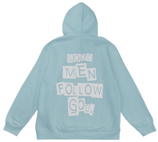 GoodMenFollowGod Light Blue Hoodie