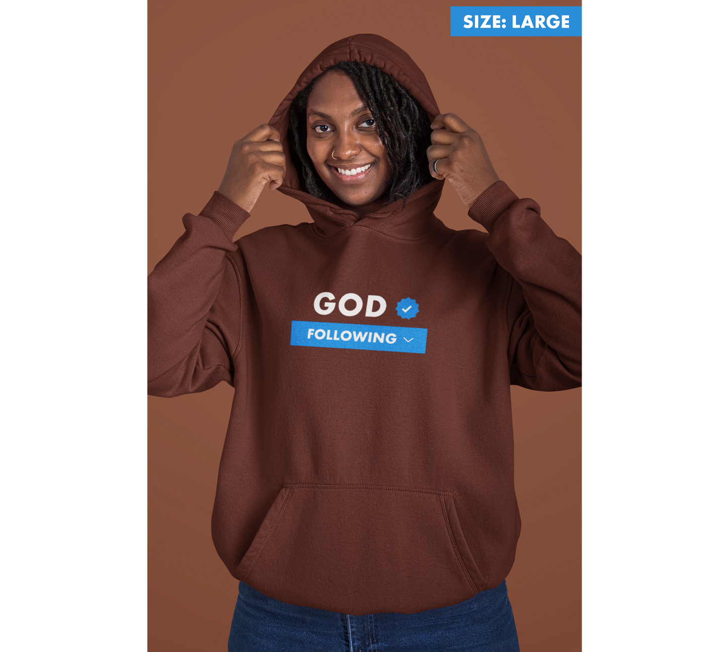 PrettyGirlsFollowGod Chocolate Brown Hoodie